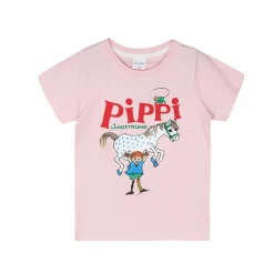 Peppi Pitkätossu Peppi-klassikko-t-paita vaaleanpunainen