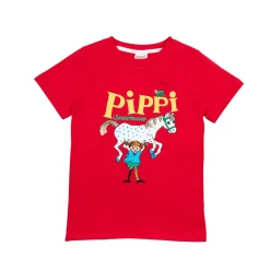 Peppi Pitkätossu Peppi-klassikko-t-paita punainen