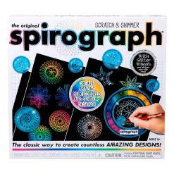 Spirograph Säihkyvät raaputuskuviot