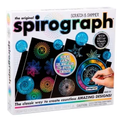 Spirograph Säihkyvät raaputuskuviot