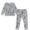 Vaahteramäen Eemeli Pako-pyjama meleerattu harmaa