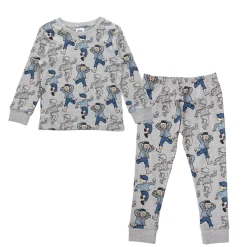 Vaahteramäen Eemeli Pako-pyjama meleerattu harmaa