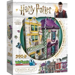 Wrebbit Harry Potter Matami Malkinin kaapukauppa ja Qaino Vahvahqon jäätelöbaari 3D-palapeli